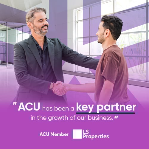 ACU Member LS Properties - Fabricio shaking hands
